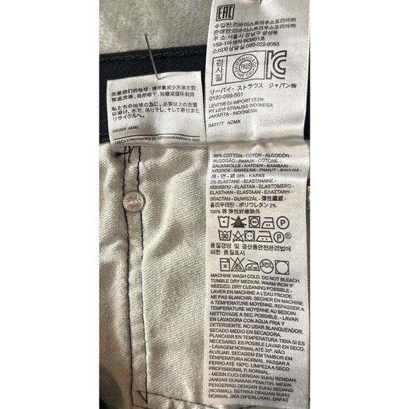 Levis 541 Mens Size 31x30 Black Jeans Dark Wash Straight Leg - Picture 11 of 13